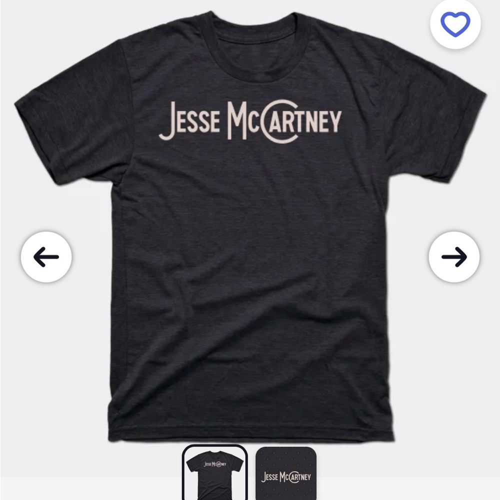 NWT Tee Public Jesse Mccartney Logo T-Shirt in Charcoal Grey, Size L